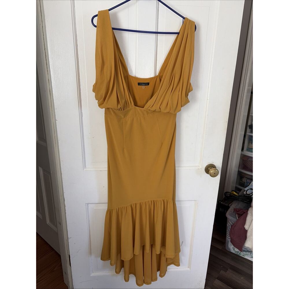 CQ by CQ Sleeveless Plunging Neck Asymmetrical Dress M Event Body Con Glam Party